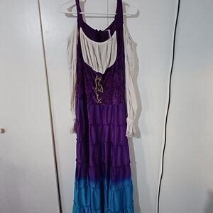 Purple and Blue Maxi Dress